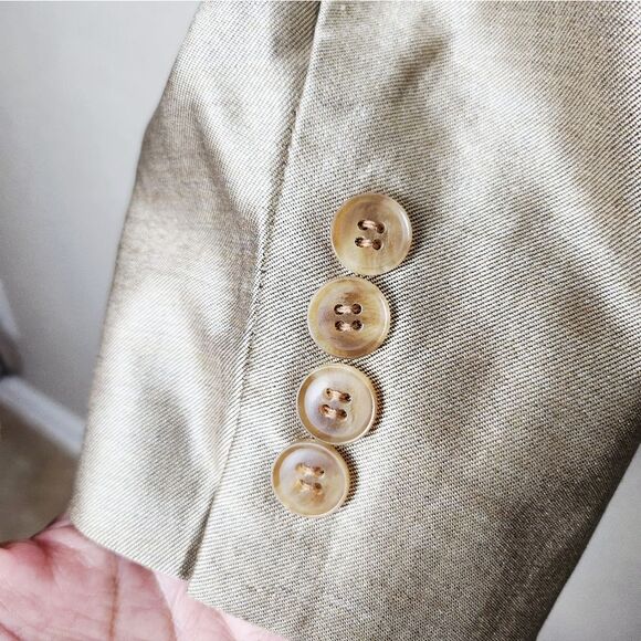 Dolce & Gabbana Wool Silk Blend Metallic Gold Mens Blazer Size 48 - Picture 5 of 13